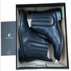 Corso Como Anthropologie Inez Chelsea Bootie Black Leather